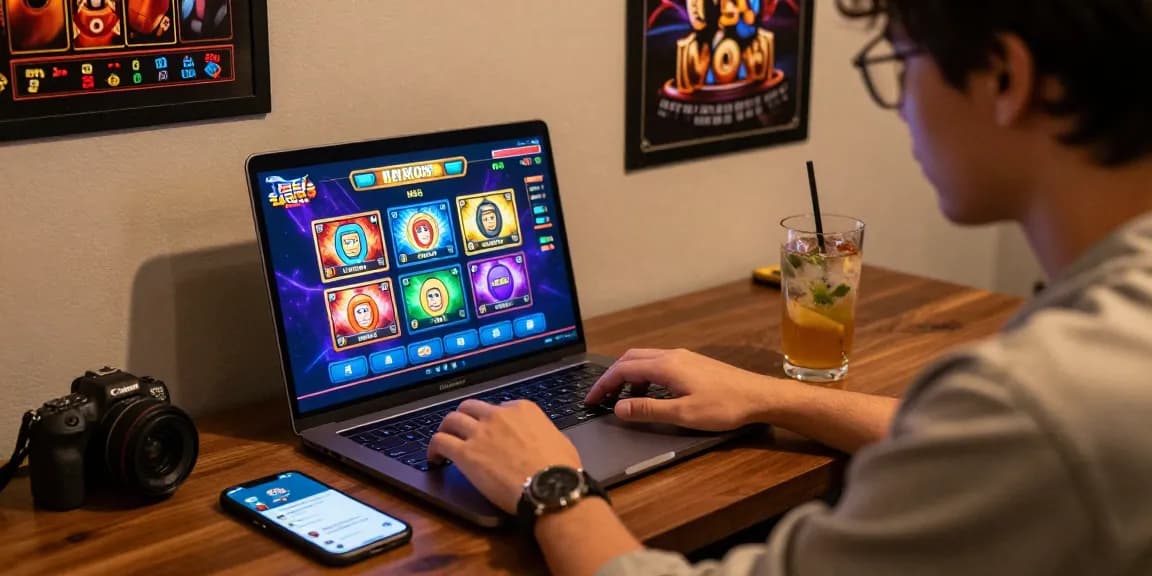 Engaging online gaming scene with various slot options highlighting link alternatif hero138 for access to exciting games.
