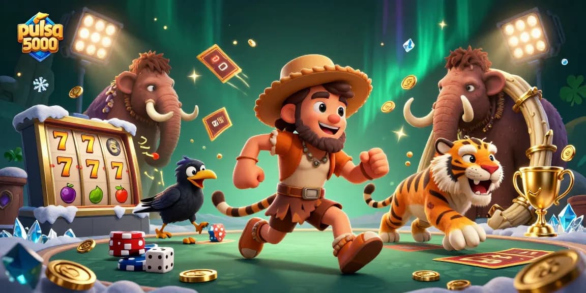 Menangkan slot pulsa 5000 dengan keberuntungan di kasino pra-sejarah yang meriah ini.