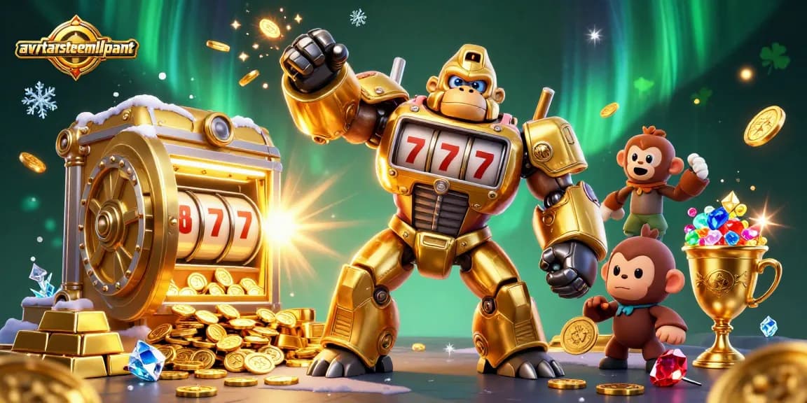 Menangkan jackpot di avtarsteelmillplant dengan gorila emas pahlawan slot yang dikelilingi kekayaan!