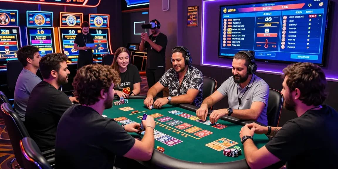 Engaged players enjoying the andar bahar casino game in a vibrant online casino environment with a live dealer.