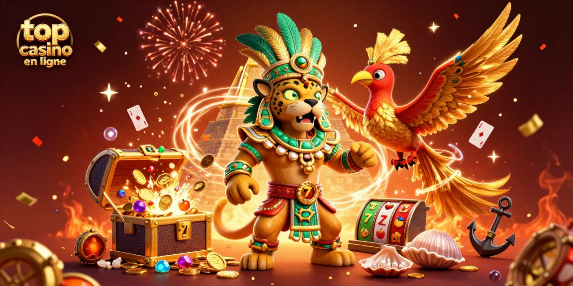 Jouez sur le meilleur top casino en ligne avec des jeux de machines à sous et des personnages animés colorés.