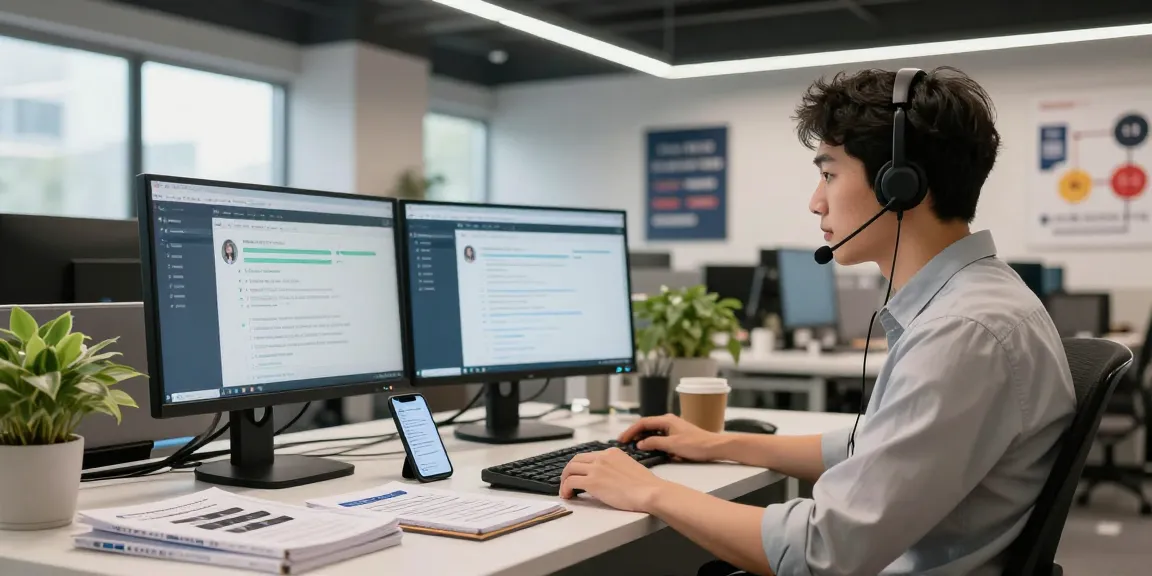 Expert Telus-Technical-Support technician assisting clients in a modern office.