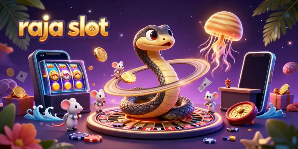 Menangkan jackpot di raja slot dengan ilustrasi 3D yang menarik tentang permainan kasino.