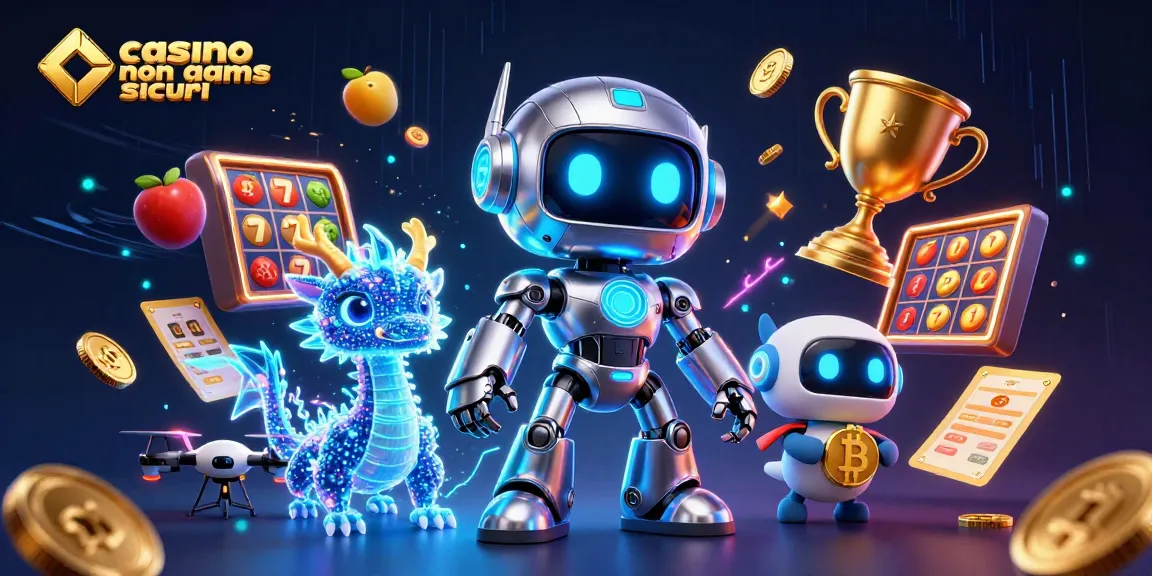 Scopri l'emozione dei casino non aams sicuri con una scena cyberpunk dinamica che presenta elementi di gioco e personaggi vivaci.