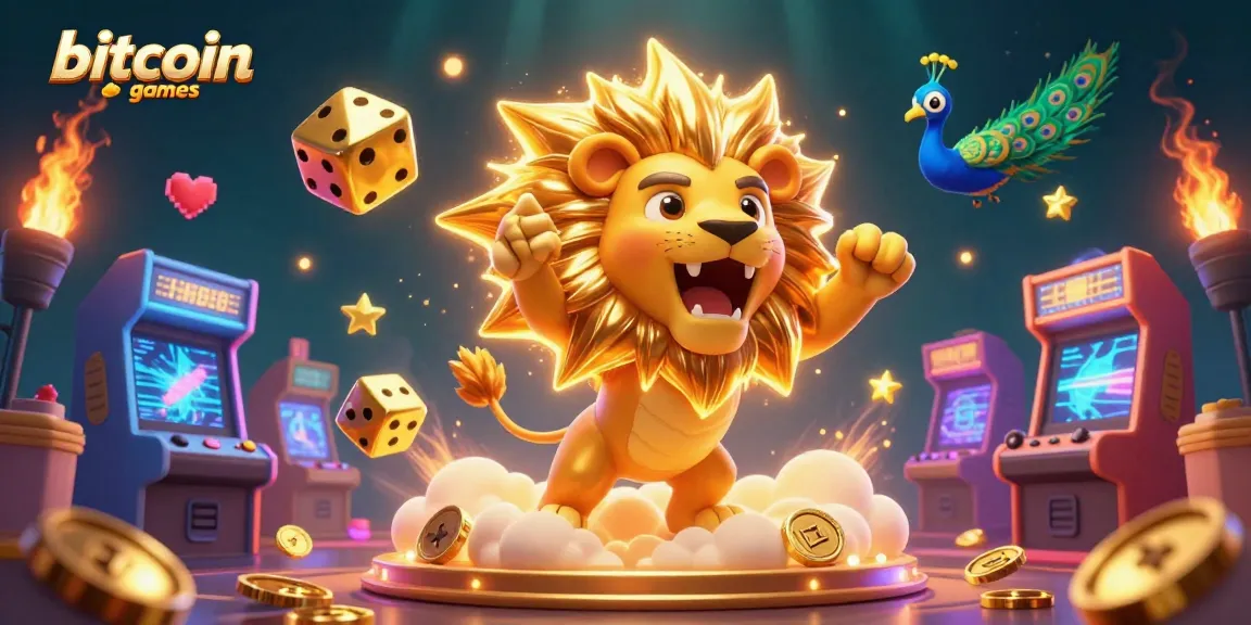 Experience thrilling bitcoin jackpot games with exciting slots and dynamic elements in a vibrant 3D scene.