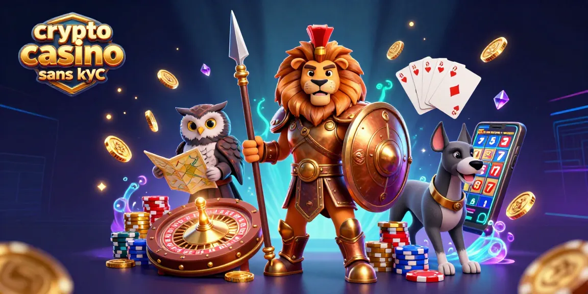 Jouez à crypto casino sans KYC avec des personnages impressionnants et des gains scintillants tout autour.