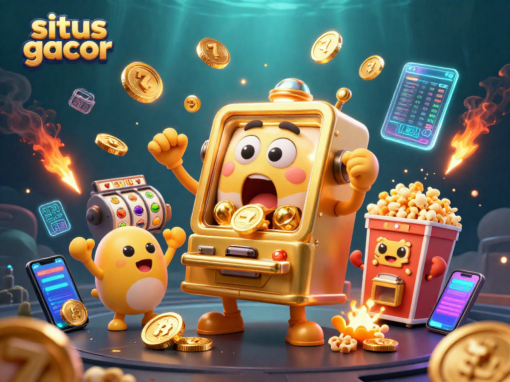 Menangkan uang dengan situs gacor yang menampilkan mesin slot yang ceria dan mengalirkan koin emas.