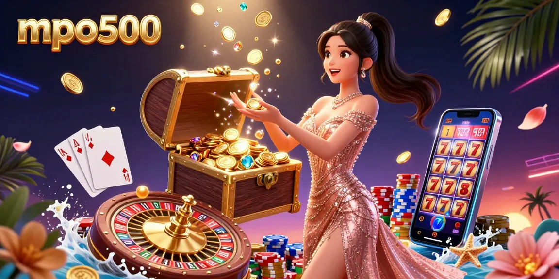 Play exciting games at mpo500 with treasure chests overflowing with golden coins and gems.