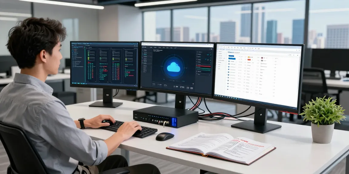 Configuración de trabajo en VPS Hosting en México con especialista en tecnología, gráficos y datos de servidores.