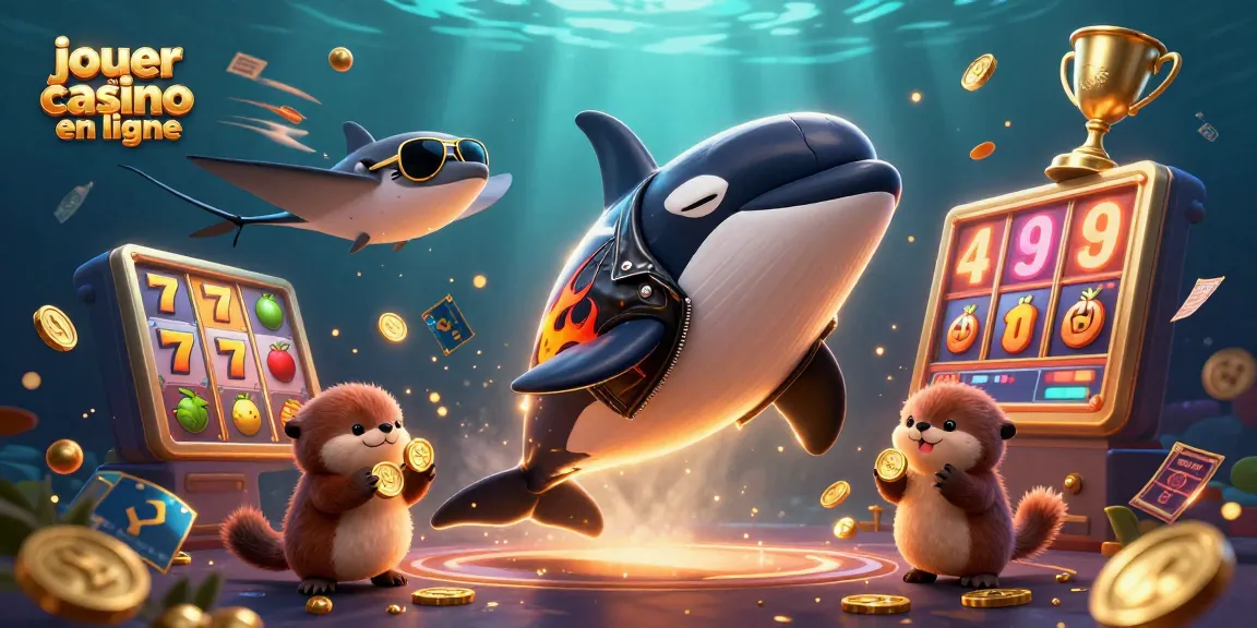 jouer au casino en ligne avec cet orque cool et des otaries dorées qui flottent