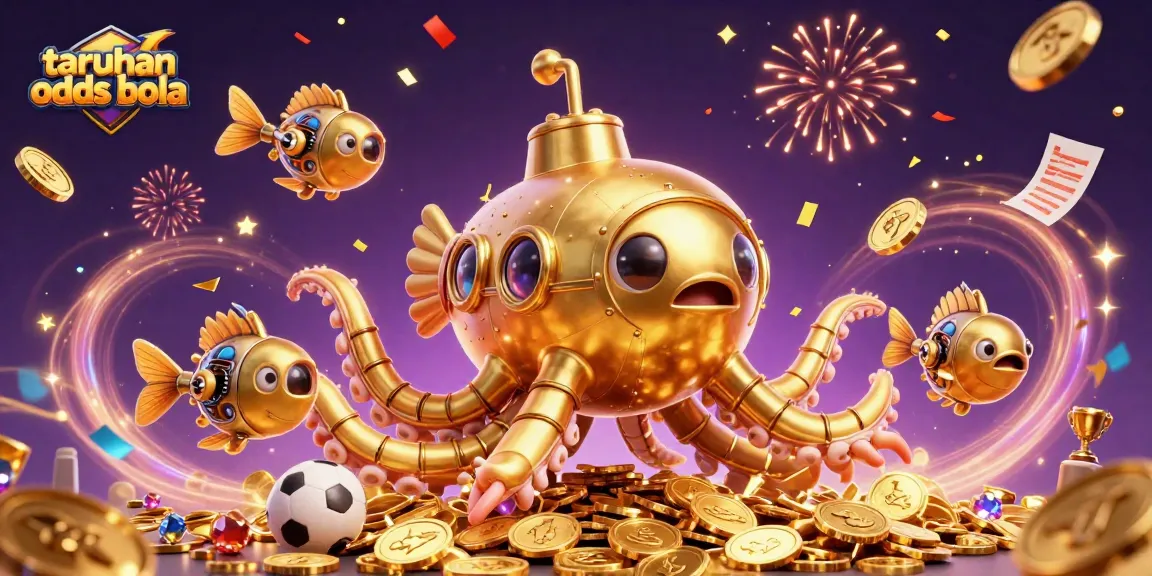Engage with taruhan odds bola in this dynamic 3D illustration featuring sports betting elements.
