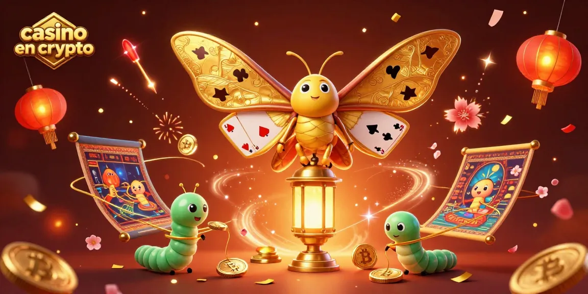 Jouez dans un casino en crypto avec des monnaies virtuelles entourées de lumières et de festivités.