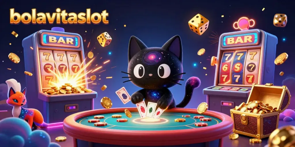 Experience the engaging world of bolavitaslot with vibrant cosmic casino action and colorful characters.