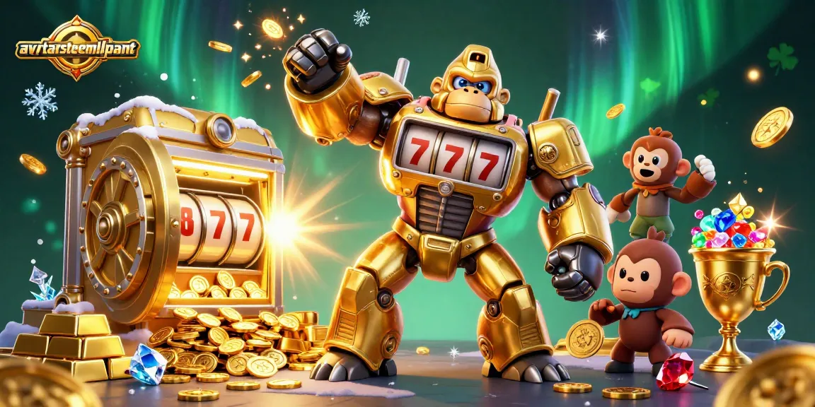 Menangkan jackpot di avtarsteelmillplant dengan gorila emas pahlawan slot yang dikelilingi kekayaan!