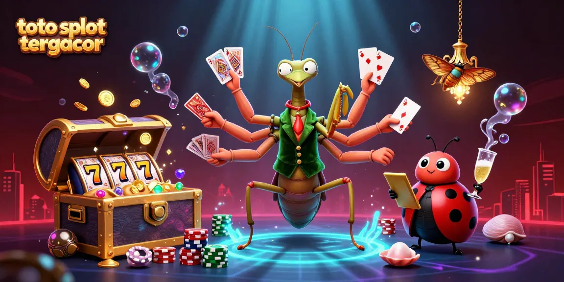 Engage with the thrilling world of toto slot tergacor in a vibrant casino scene with festive characters.