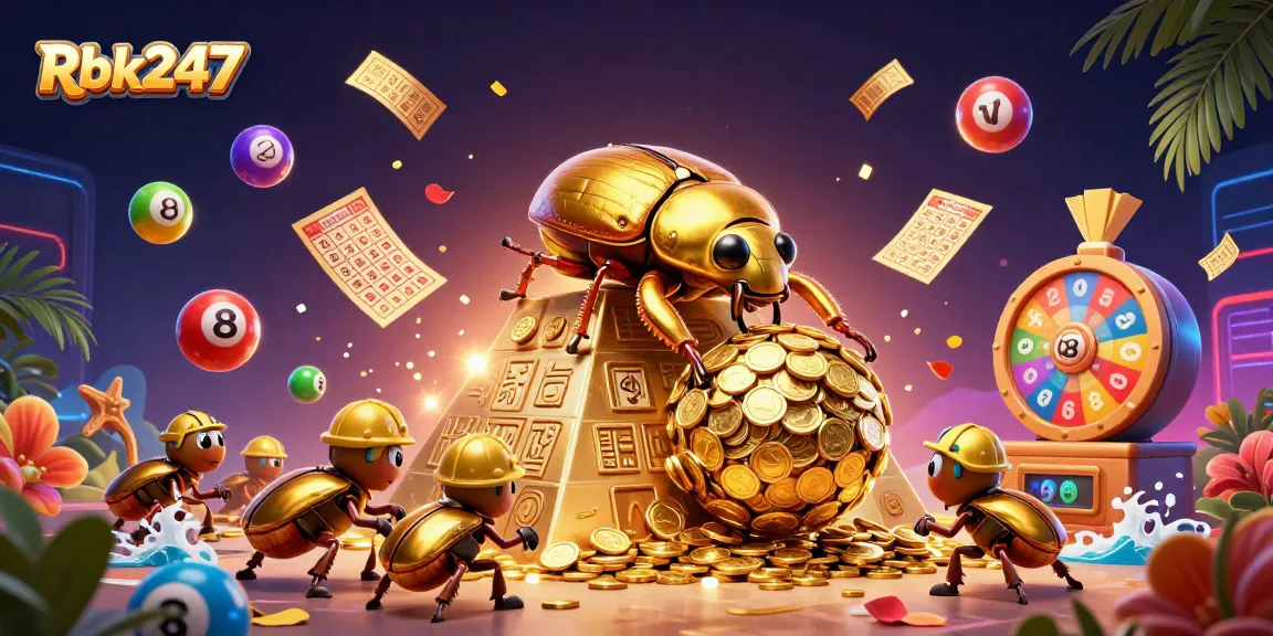 Roll the odds with Rbk247's vibrant casino-themed lottery art!