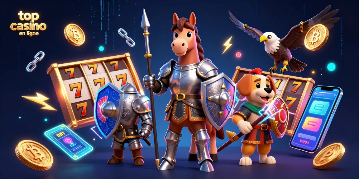 Découvrez les meilleurs jeux au meilleur casino en ligne avec notre illustration dynamique colorée.