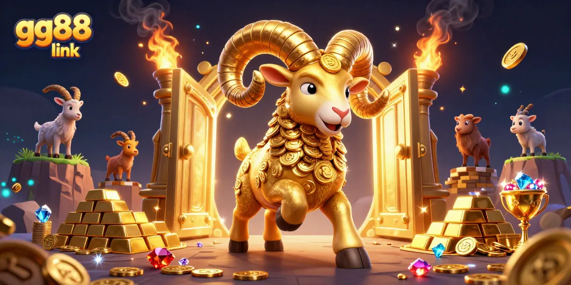 Experience the thrill of gaming with gg88 link, featuring a dynamic scene of golden characters and treasure elements.