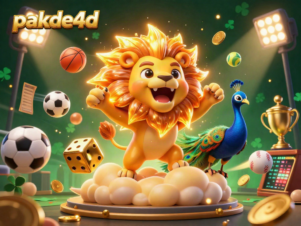 Experience the thrill of the pakde4d gaming world with vibrant 3D illustration showcasing dynamic casino elements.
