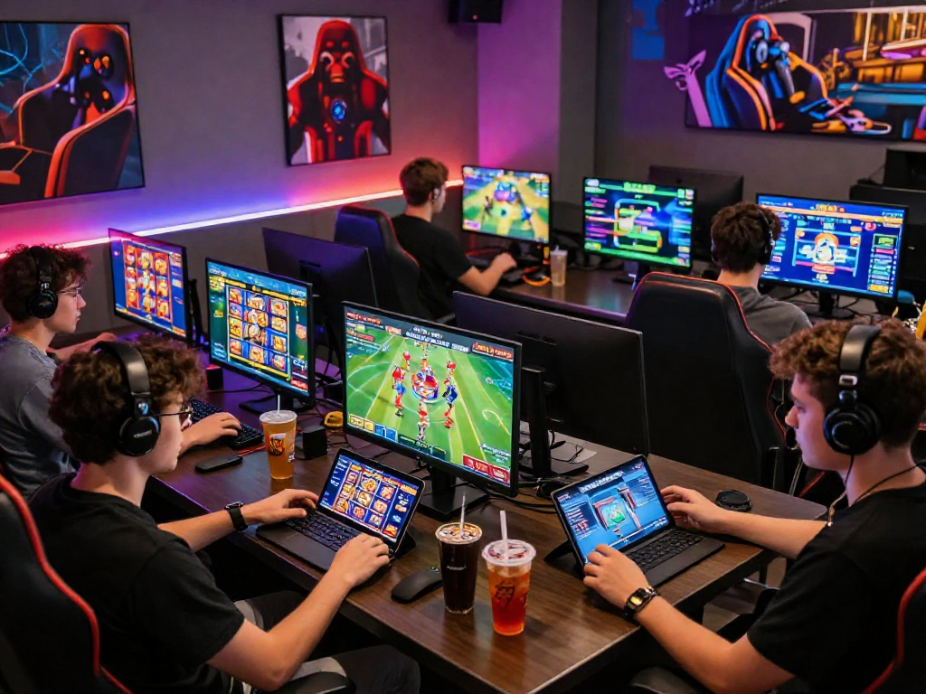 Players enjoying an interactive gaming experience on Raja328 platform, showcasing daftar raja328 slots, sports betting, and live casino.
