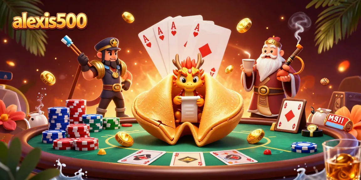 Experience the excitement of alexis500 with captivating 3D casino illustrations showcasing dynamic gaming elements.