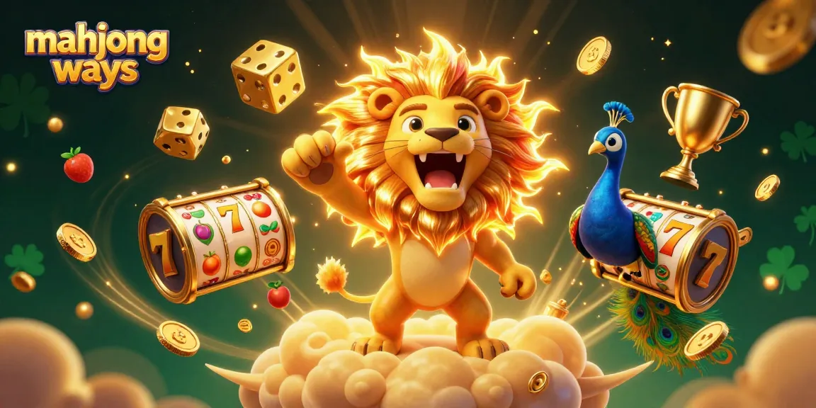 Engage with mahjong ways in this vibrant casino scene filled with slot reels and golden jackpots.