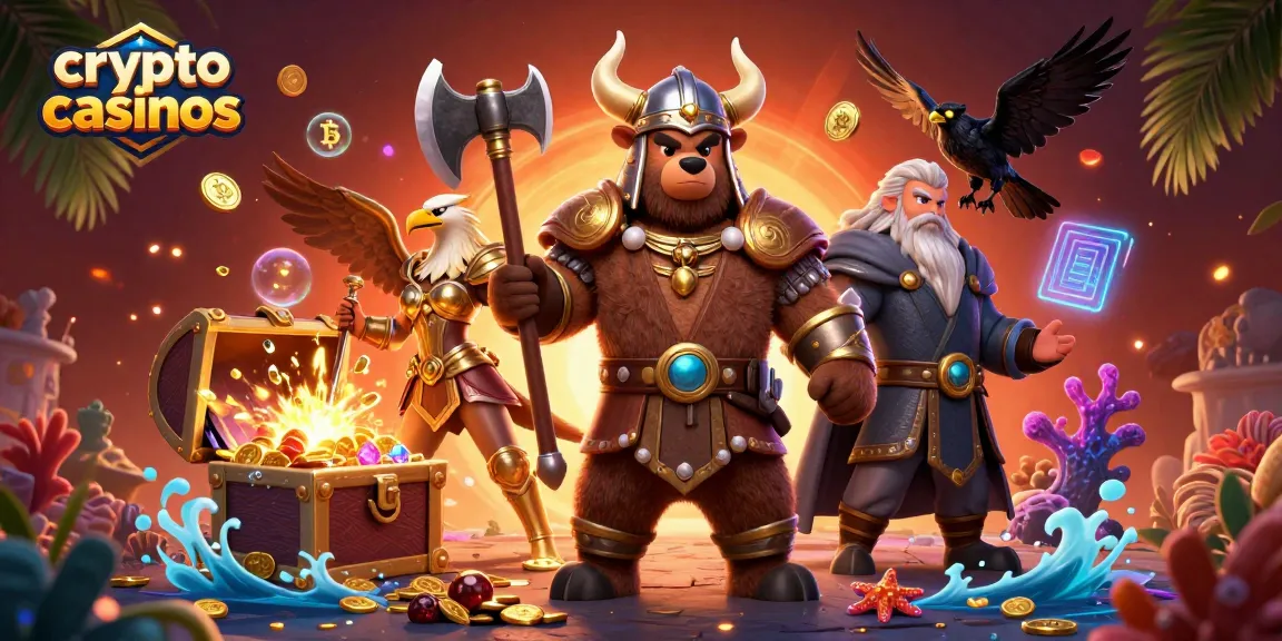 Les crypto casinos offrent des jeux animés avec un ours viking et un aigle valkyrie au milieu de trésors.