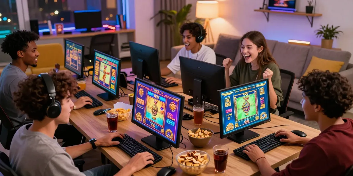Pengalaman bermain SLOT GACOR online di ruang tamu modern dengan suasana ceria dan interaksi sosial.