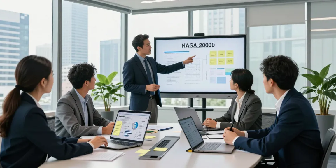 NAGA2000 strategies being discussed in a vibrant professional conference room.