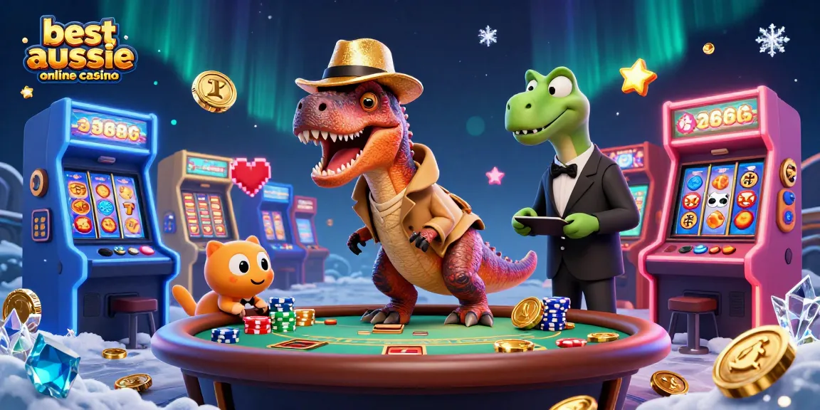 Experience the best Aussie online casino scene with colorful 3D characters engaging in blackjack.
