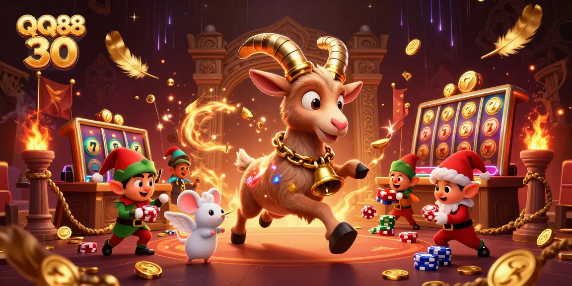 Engage with QQ88 30 casino excitement amidst festive chaos and mischievous characters.