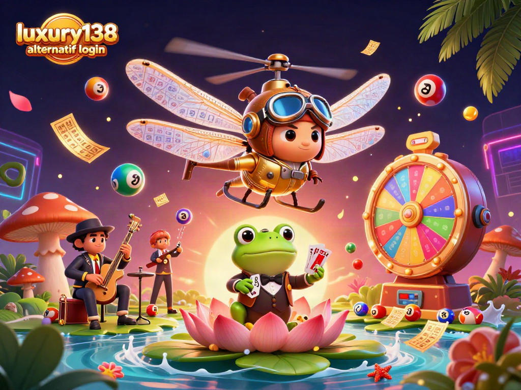 Gambarlah karakter dan elemen dari luxury138 alternatif login dalam kasino yang megah.