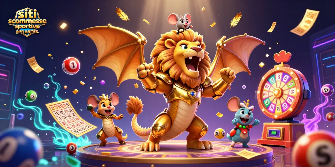 Scommetti sui migliori siti scommesse sportive non AAMS, immerso in un'illustrazione vivace con elementi di gioco dinamici.