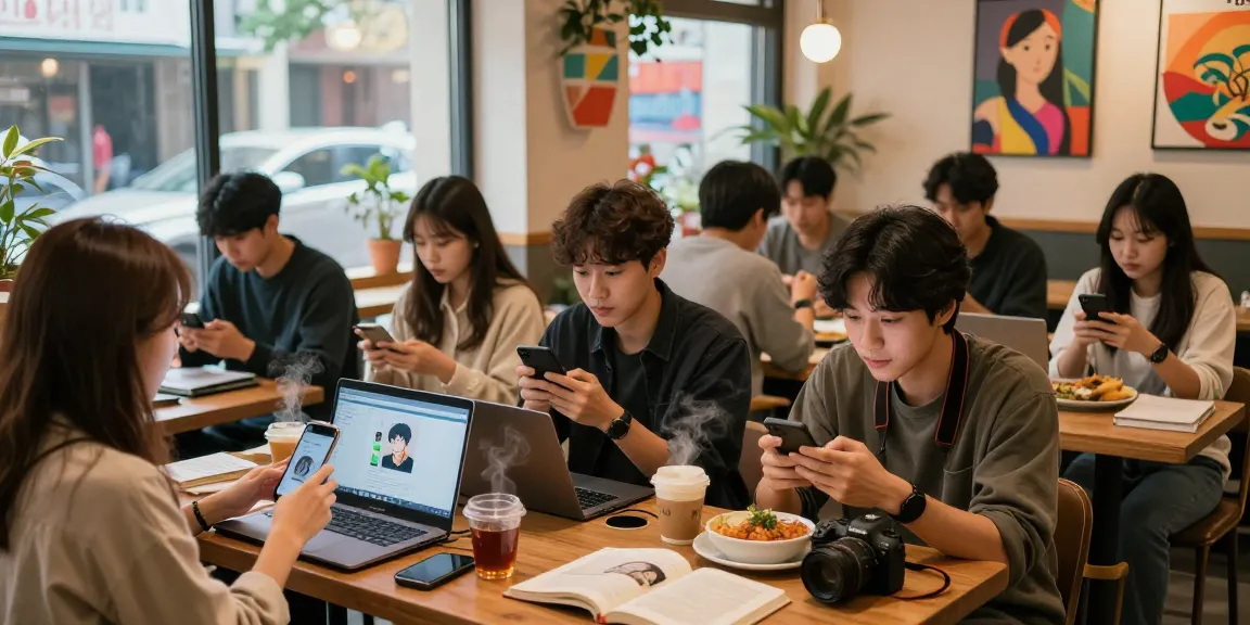 Explore Asian culture through https://hanadultalk.com in a cozy café with friends enjoying discussions