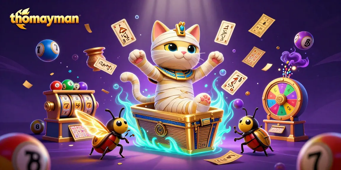 Experience thrilling gameplay with thomayman in this vibrant 3D gambling illustration featuring dynamic slot reels and exciting prizes.