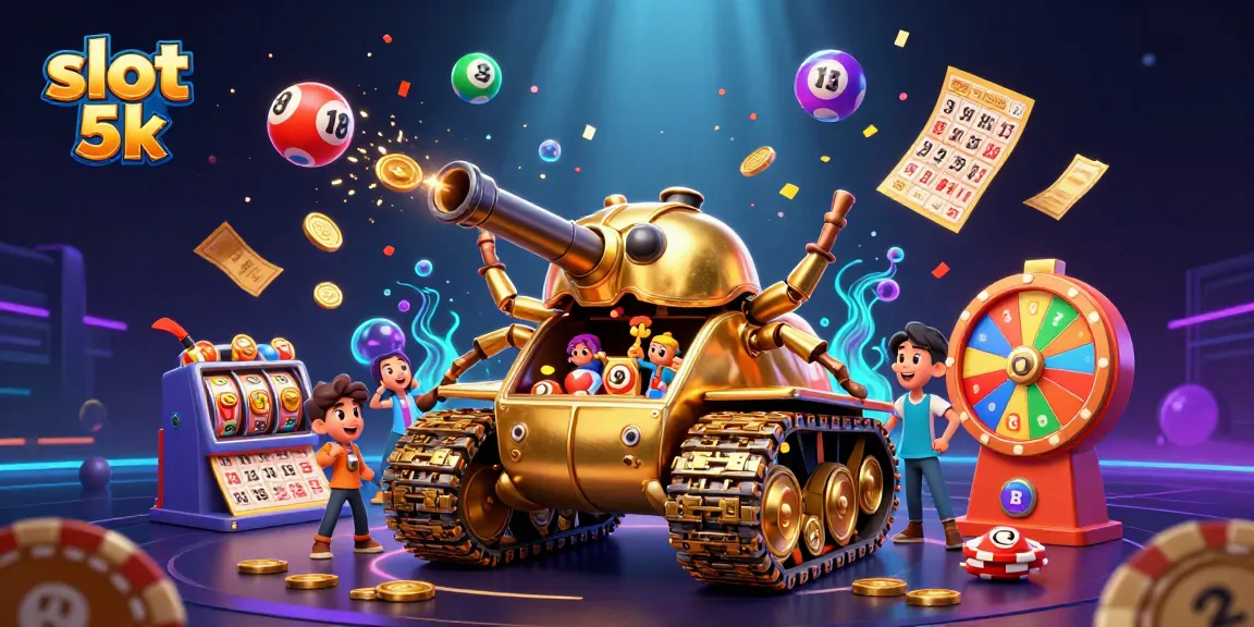 Experience the excitement of slot 5k gameplay in a dynamic casino scene filled with vibrant elements.